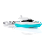 3D White Speed Boat Keyring