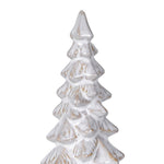 Festive Snowcapped Fir Tree Decoration | White Ceramic | 14cm