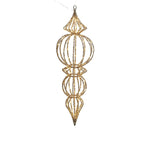 Hanging LED Finial Christmas Tree Decoration | Gold | 83cm