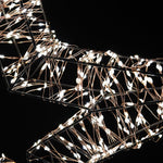 Hanging LED Star Decoration | Gold Iron | 35cm