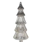 Rotating LED Christmas Tree Decoration | Silver | 37cm