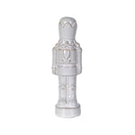 Rustic Nutcracker Figurine | White Ceramic | 20cm