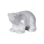 Rustic Polar Bear Figurine | White Ceramic | 13cm