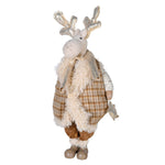 Standing Festive Tweed Moose Figurine | 50cm