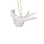 Swallow Christmas Tree Decoration | White Porcelain | 8cm