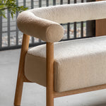 Acera Boucle Curve Sofa | Cream