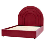 Arch Retro Velvet Bed Frame | Russett Red | King Size