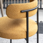 Aveley Boucle Dining Chairs | Ochre | Set of 2