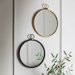 Bayswater Round Mirror | Black | 47cm