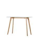 Blair Glass Desk | Natural Oak
