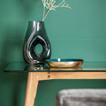 Blair Glass Desk | Natural Oak