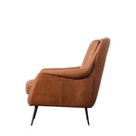 Brompton Retro Leather Armchair | Brown