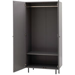 Buckhurst Scalloped 2 Door Wardrobe | Grey