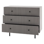 Buckhurst Scalloped 3 Drawer Chest | Grey