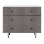 Buckhurst Scalloped 3 Drawer Chest | Grey