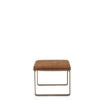 Fabien Upholstered Footstool | Ochre/Gold