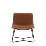 Hawking Vegan Leather Lounge Chair | Brown