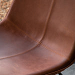 Hawking Vegan Leather Lounge Chair | Brown