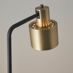 Mayfield Industrial Floor Lamp | Antique Brass/Black