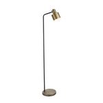 Mayfield Industrial Floor Lamp | Antique Brass/Black
