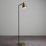 Mayfield Industrial Floor Lamp | Antique Brass/Black