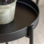 Melbury Handle Side Table | Black