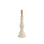 Myrtle Spindle Table Lamp Base | Almond White