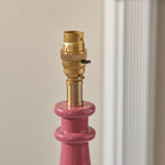 Myrtle Spindle Table Lamp Base | Pink Clay