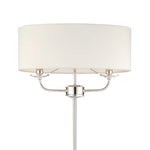 Nixon Floor Lamp | Bright Nickel/Vintage White
