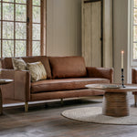 Osborne 3 Seat Leather Sofa | Brown