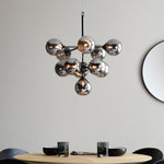 Oscar 11 Bulb Pendant Light | Black/Smoked