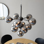Oscar 11 Bulb Pendant Light | Black/Smoked