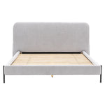 Oslo Curve Bed Frame | Soft Grey