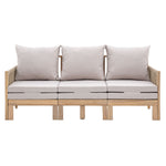 Outdoor Paros Pull Out Sofa | Natural Acacia