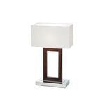 Portal Table Lamp | Dark Wood/Cream