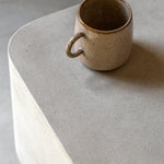 Rozzano Concrete Side Table | White