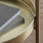 Sennen Handle Side Table | Gold