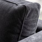 Whitwell Button 3 Seat Sofa | Charcoal