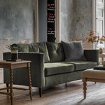 Whitwell Button 3 Seat Sofa | Forest
