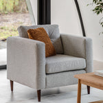 Whitwell Button Armchair | Light Grey