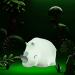 Colour Changing Night Light | Soft Green Rhino | Mini