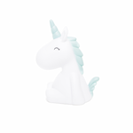 Colour Changing Night Light | White Unicorn with Pastel Blue Mane | Mini