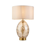 Elin Dimpled Glass Table Lamp | Champagne