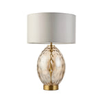 Elin Dimpled Glass Table Lamp | Champagne