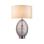 Elin Dimpled Glass Table Lamp | Grey