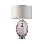 Elin Dimpled Glass Table Lamp | Grey