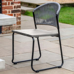 Outdoor Taranto Dining Chairs | Black & Grey | Set of 2