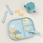 Foodie Elphee Compartment Plate | Blue