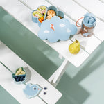 Playground Lunch & Snack Box with Straw Bottle | Blue