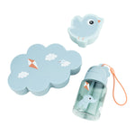 Playground Lunch & Snack Box with Straw Bottle | Blue